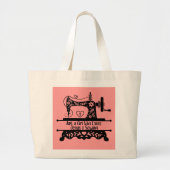 Schattigee  naaimachine grote tote bag (Voorkant)