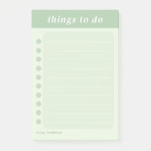 Schattigee naam Groene School Dagelijkse Taken Post-it® Notes (Voorkant)