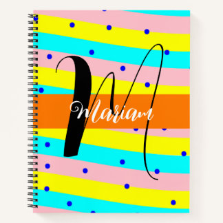 Schattigee naam Monogram - esthetisch veelkleurig Notitieboek