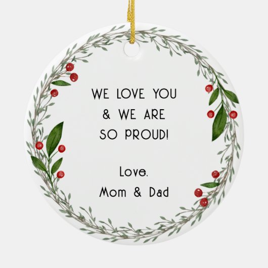 Schattigee naam & nuchterheid Datum Kerstmis Keramisch Ornament (Achterkant)