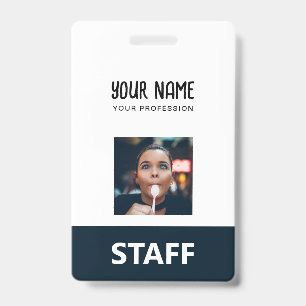 Schattigee naam werknemer Foto personeel Label Badge