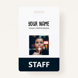 Schattigee naam werknemer Foto personeel Label Badge