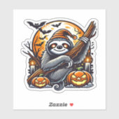 Schattigee nacht Luiaard Halloween Classic T-shirt Sticker (Vel)