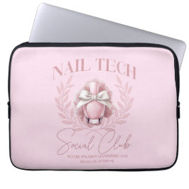 Schattigee Nail tech Coquette Nail Polish Social C Laptop Sleeve