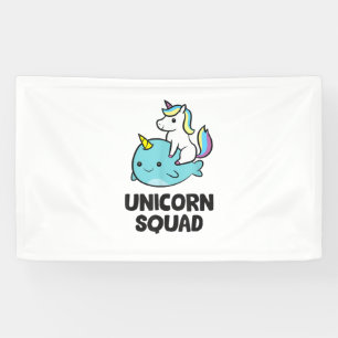 Schattigee Narwhal Eenhoorn Squad Grappige Eenhoor Spandoek