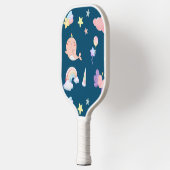 Schattigee Narwhal Fish Eenhoorn Rainbow zee meisj Pickleball Paddle (Links)