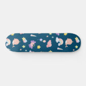 Schattigee Narwhal Fish Eenhoorn Rainbow zee meisj Skateboard (Horizontaal)