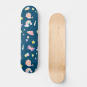 Schattigee Narwhal Fish Eenhoorn Rainbow zee meisj Skateboard (Voorkant)