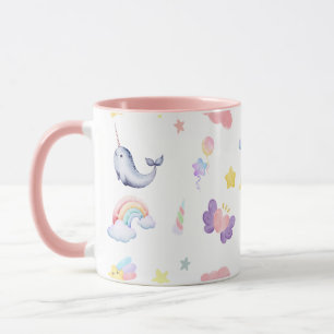 Schattigee Narwhal Fish Eenhoorn Regenboog zee Ver Mok