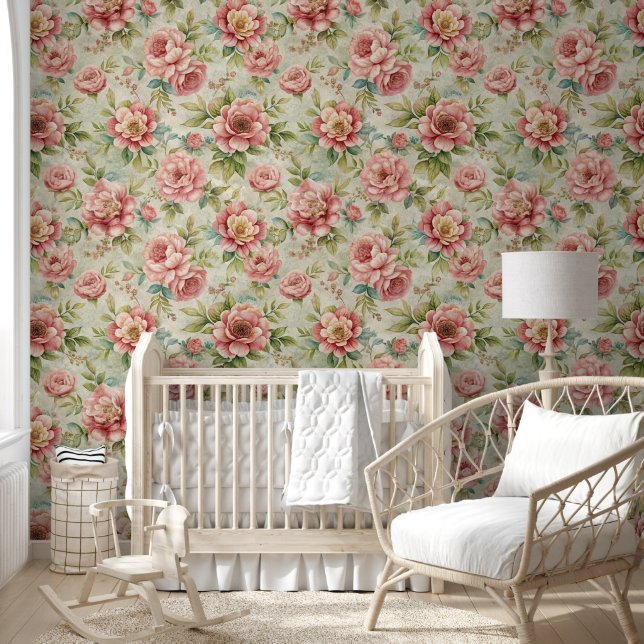 Schattigee  Natuur Floral Ephemera Behang (Kinderen)