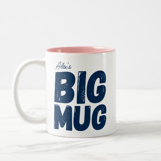 Schattigee Navy Een enorme Mok Custom Name Novelty (Links)