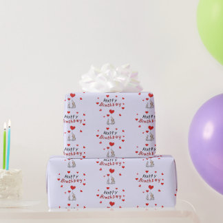 Schattigee Nelly op Lavendel Gift Wrapping Paper Cadeaupapier