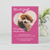 Schattigee nieuwe puppy aankondiging (Staand voorkant)