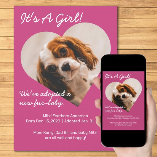 Schattigee nieuwe puppy aankondiging