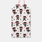 Schattigee Ninja Karate Verjaardagsjongen Dank u L Cadeaulabel (Achterkant)