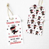 Schattigee Ninja Karate Verjaardagsjongen Dank u L Cadeaulabel