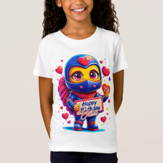 Schattigee Ninja Romance! Speciale cadeau verjaard T-shirt