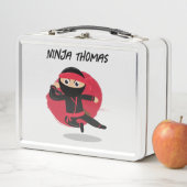 Schattigee Ninja Warrior Zwart & Rood Kinder Aange (In situ)