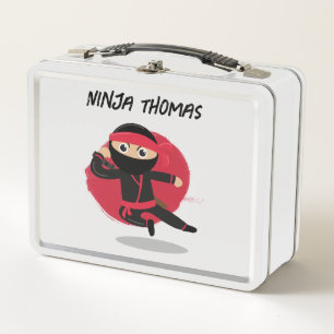 Schattigee Ninja Warrior Zwart & Rood Kinder Aange