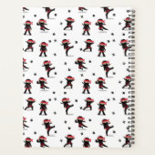 Schattigee Ninja Warrior Zwart & Rood Kinder Kalen Planner (Achterkant)