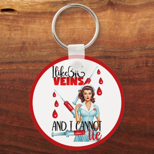 Schattigee nostalgische verpleegster Ik hou van gr Sleutelhanger (Achterkant)