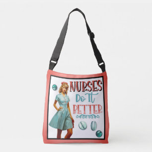 Schattigee nostalgische verpleegster Pinup_ Verple Crossbody Tas