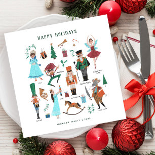 Schattigee notenkraker ballet kerst servet