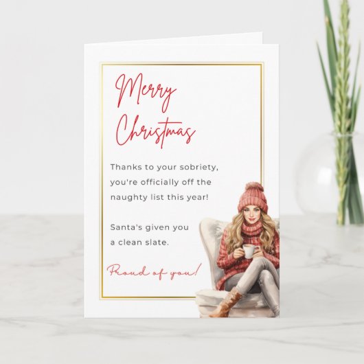 Schattigee nuchterheid kerst Kaart (Voorkant)