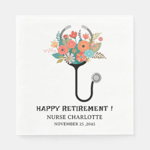 Schattigee Nurse Doctor Retirement Party servetten