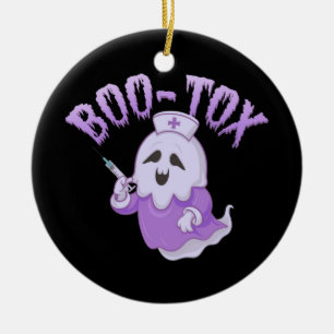 Schattigee Nurse Ghost met Botox Injection Funny S Keramisch Ornament