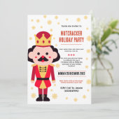 Schattigee Nutcracker Vakantie Party Kaart (Staand voorkant)