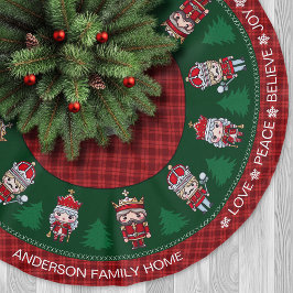 Schattigee Nutcrakers Rood & Groen Tartan Kerst Kerstboom Rok