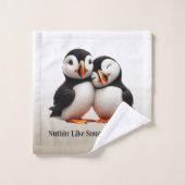 Schattigee Nuthin' Like Snugglin' Puffins Bad Handdoek (Wasdoekje)