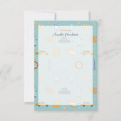 Schattigee NYC Pattern Turquoise Green Gepersonali Notitiekaartje (Voorkant)