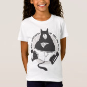Schattigee obese zwarte kat eet pizza. Gemakkelijk T-shirt (Voorkant)