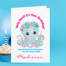 Schattigee Oceaan Bloemen Octopus Girly Kids Verja