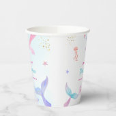 Schattigee Oceaan Zomer Zeemeermin Tail Baby showe Papieren Bekers (Links)
