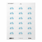 Schattigee Ocean Blue Bicycle Etiket (Full Sheet)