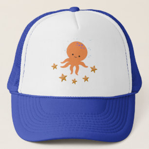 Schattigee octopus zeester Cartoon Trucker Pet