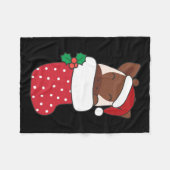 Schattigee okapis in kerstkousen voor kerst fleece deken (Voorkant (Horizontaal))