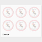 Schattigee Olifant Baby shower Sticker (Vel)