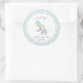 Schattigee Olifant Baby shower Sticker (blauw) (Tas)