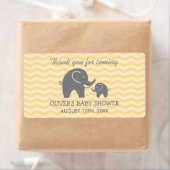 Schattigee olifant baby shower waterfles stickers (Insitu)