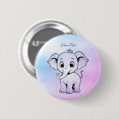 Schattigee olifant Button (Voorkant /achterkant)
