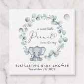Schattigee olifant eucalyptus Baby shower dank u Bedankjes Labels (Achterkant)