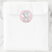 Schattigee olifant Het is een meisje gunst Sticker (Tas)