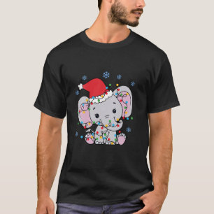 Schattigee olifant kerstverlichting sinterklaas ol t-shirt