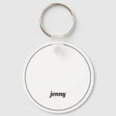 Schattigee Olifant met vlinder Sleutelhanger (Achterkant)