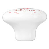 Schattigee olifant regenboog keramische knop (Zijkant)