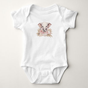 Schattigee olifant roze boho meisje Baby shower Romper